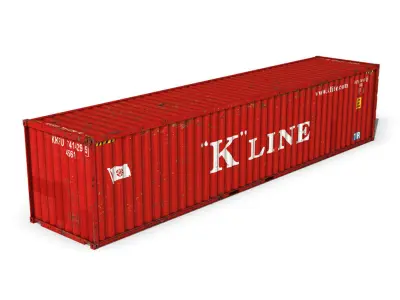 40ft Shipping Container - K Line 3D model