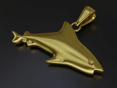 Shark pendant Free 3D print model