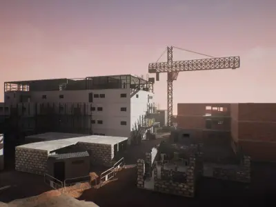 Modular Construction Site by Molendini Low-poly 3D model