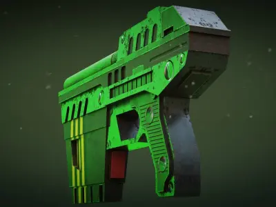 Sci-fi Handgun Low-poly 3D model