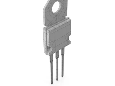 NPN Power Resistor 3D model