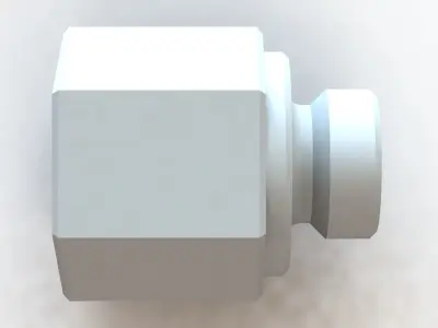 Conexao Connection Femea Female 1-4 NPT x Macho Male M12 x 125 3D model