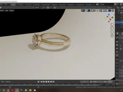 Diamond ring  3D model purchase