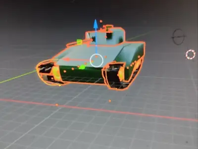 Tanck Low-poly 3D model