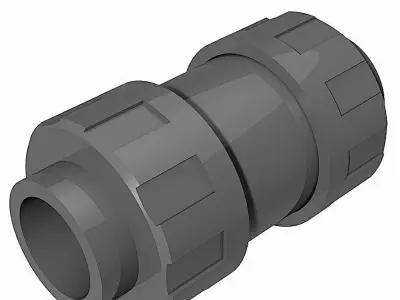 PVC Ball Check Valves - Socket Ends Free 3D model