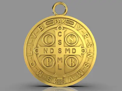 Saint Benedict medal 3D print model