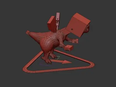 Dragon dinosaur Low-poly 3D model