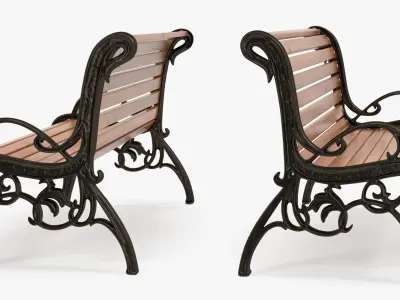 Classic Park Bench 3D model order