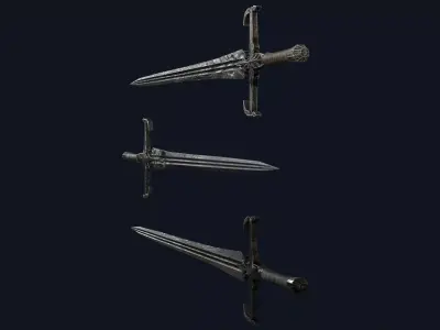 Cursed Maiden Knight Sword Low-poly 3D model