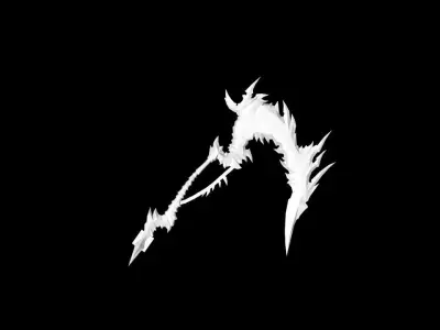Infernal  Scythe Low-poly 3D model