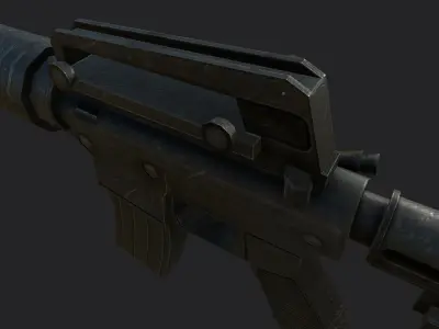 Colt m4 PBR low-poly game ready Low-poly 3D model