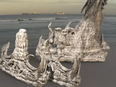 Dragon Stone Ruin Rock Arch 3 Rocks 3D model