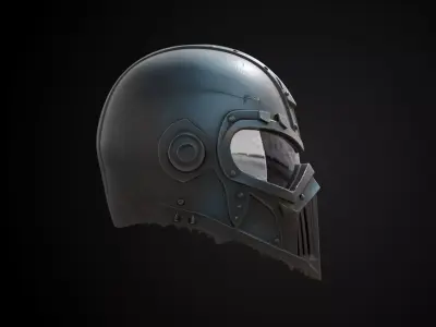 Stylized Interstellar Bounty Hunter Helmet - Nova Hunter 3D print model
