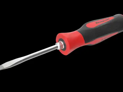 Flat Tip 040 Instinct Soft Grip Red Screwdriver SGD2BR Low-poly 3D model