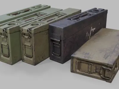 German WW2 ammo box Low-poly 3D model