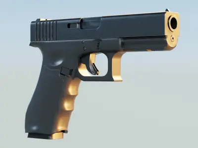 Handgun Low-poly 3D model get
