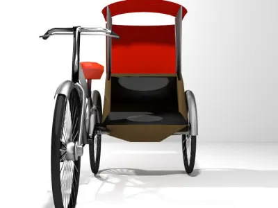 Rickshaw - Side-driver 3D model