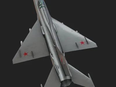MIG-21 Low-poly 3D model