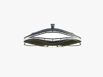 Alien Spaceship UFO D03 Dark Steel - Sci Fi Spacecraft Design Low-poly 3D model