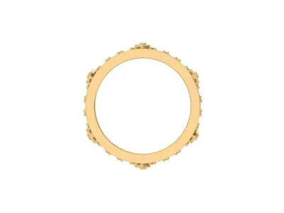 Solitaire Wedding Band 3D print model 14