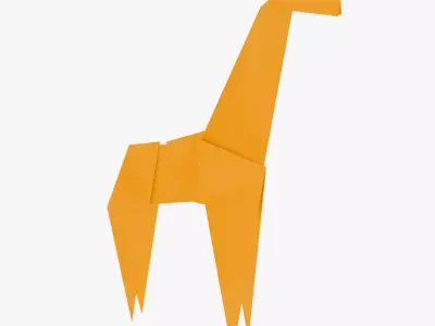 Origami Giraffe Low-poly 3D model