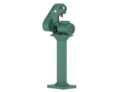 Garage Three Wheel Belt Grinder 3D model