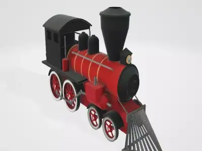 Steam Train 3D model shop