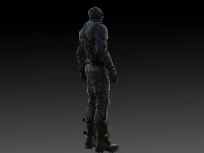 High Quality Spec Ops Soldier 3D Model Realistic Rigged Low-poly 3D model