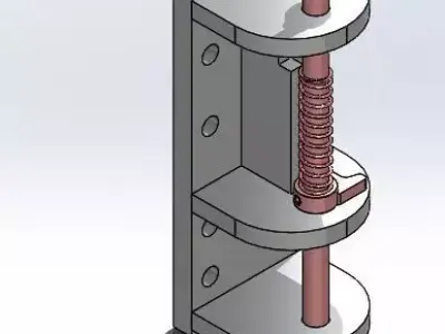 E Hitch - Spring Loaded 3D model