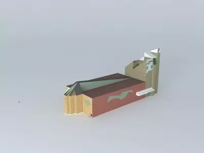 Modern Church Free 3D model