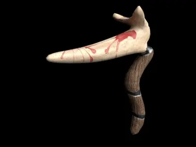 Hunting tomahawk Low-poly 3D model
