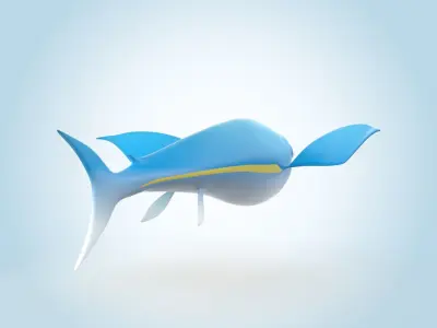 Flying fish 3D model purchase