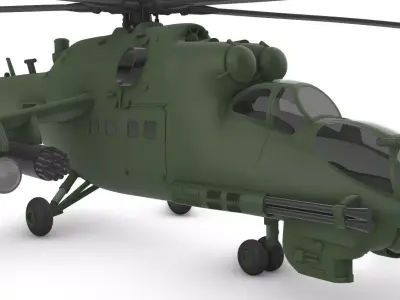 MIL MI-24  High Detail   3D print model