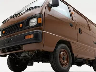 Vintage Compact Commercial Cargo Van 3D model