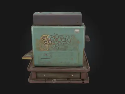 Vintage Cash Register  Timeless Charm of Antique Commerce 3D model