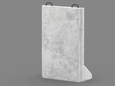 Concrete Barricade 3D model