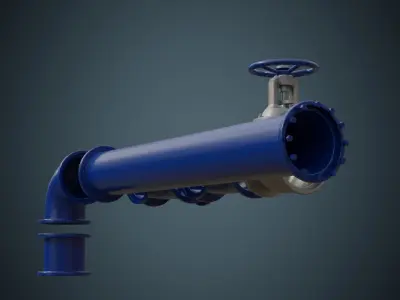 Industrial Pipes 6 Basic 3D model