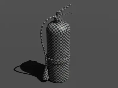 Fire Extinguisher - Aged Realistic Low-poly 3D model