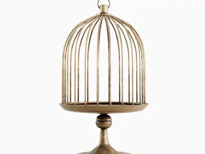 Metal Birdcage 03 Low-poly 3D model