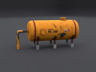 Gas Tank  Free low-poly 3D model