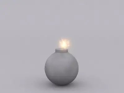 Bomb 3D Model With Exploding Animation Low-poly 3D model