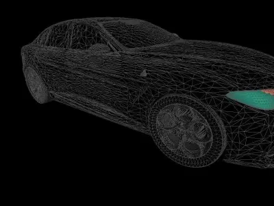 Alfa Romeo Giulia QV - 2016 Low-poly 3D model