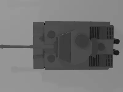 LowPoly tank TIger H1 Low-poly 3D model