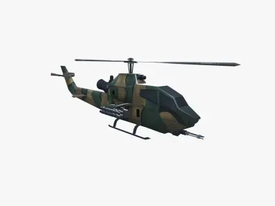 Low Poly Bell AH-1 Cobra Low-poly 3D model
