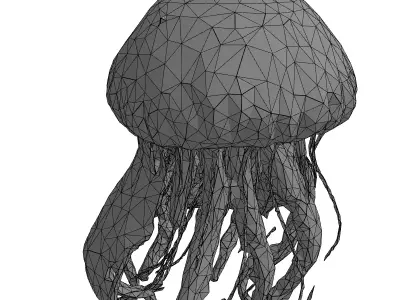 SciFi Robotic Jellyfish 3D Model Low-poly 3D model
