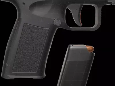 Canik MC9L pistol 9mm Low-poly 3D model