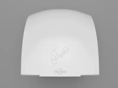 Modern Automatic Hand Dryer - Commercial Restroom Appliance 3D model