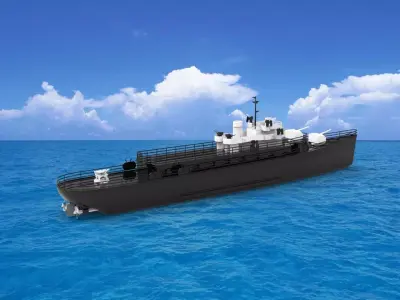  USS Barnegat United States Navy 3D print model