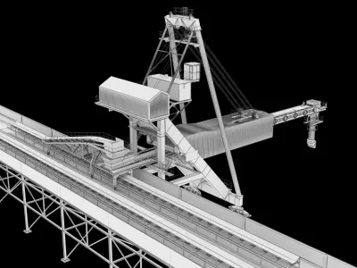 Ship loader for coal 3D model