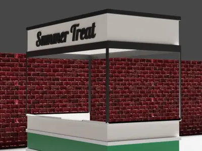 Ice Cream Stall 3D model